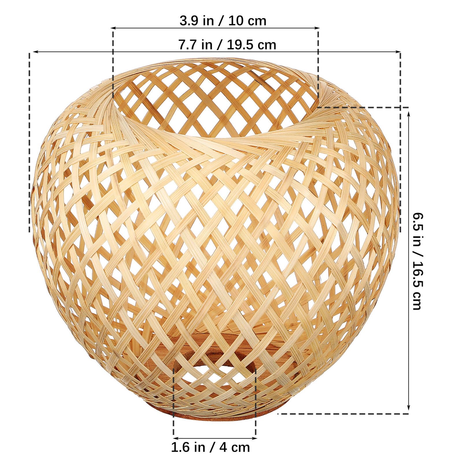 Luxshiny Pantalla De Lámpara De Bambú Repuesto Compatible Iluminación y Natural