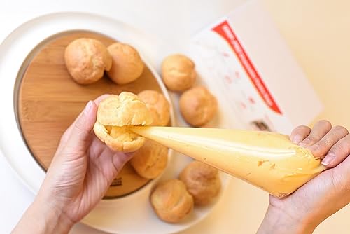 Miniatura 5 de PastryGear Grip-Pro - Bolsas desechables antideslizantes ultra gruesas de 21 pulgadas con dispensador de pasteles, decoración y tuberías con