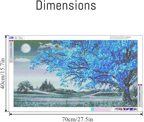 pchmcu Pintura de diamante 5D Luna, kits de pintura de diamantes grandes para adultos, arte y manualidades con diamantes de imitación de cristal de