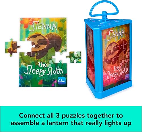 Miniatura 3 de Spin Master Games Aplicación Calm, linterna brillante 3 en 1, rompecabezas de 24 piezas para niños con suscripción de calma de 30 días para