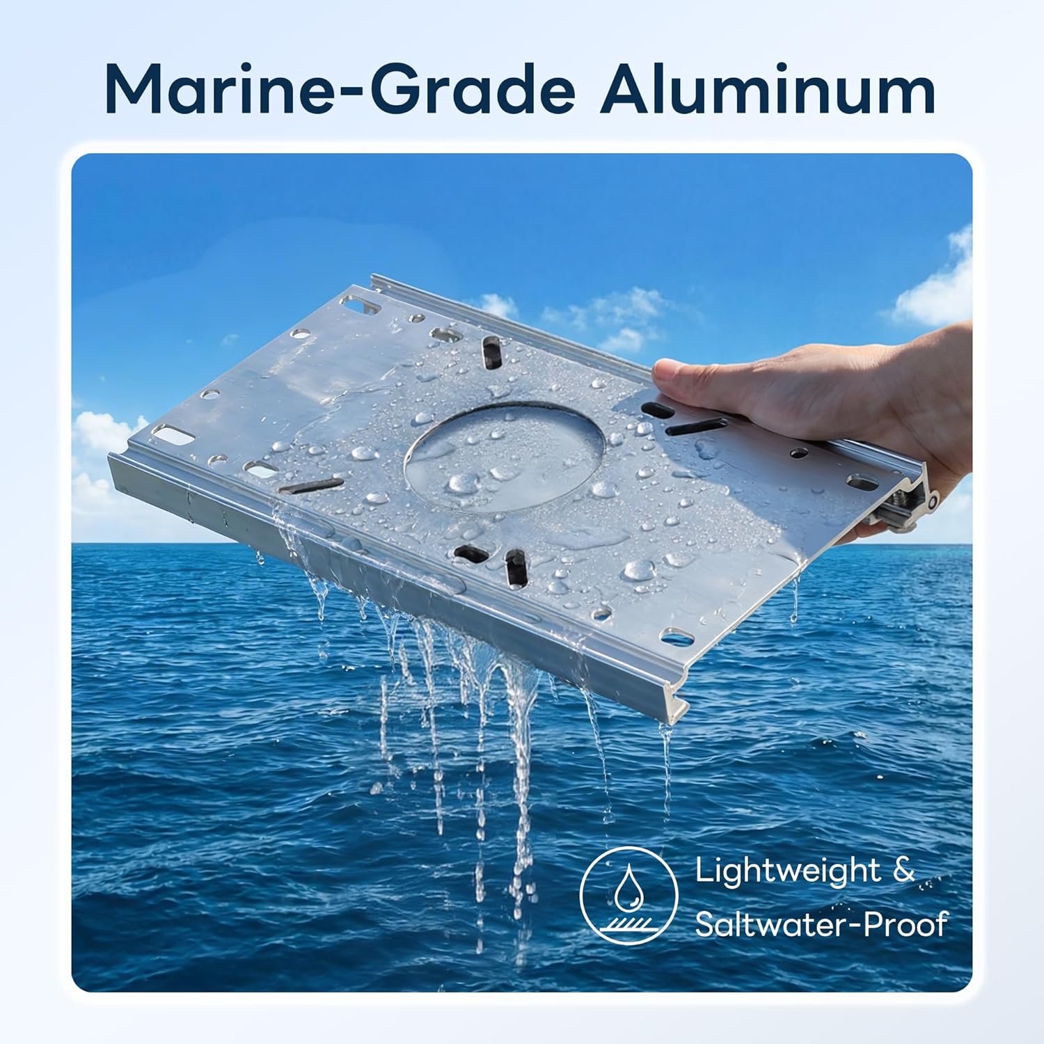 Aluminum Fore & AFT Boat Seat Slider,Universal Fit for Most Standard Boat Seat Pedestal Bases