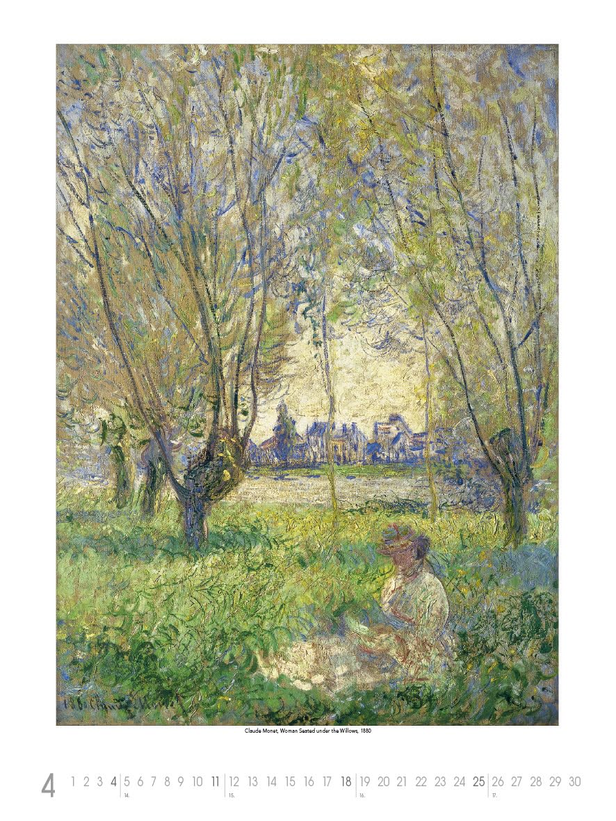 Claude Monet 2027: Kunstkalender 42x56 cm mit Meisterwerken des Impressionismus und sprachneutralem Kalendarium