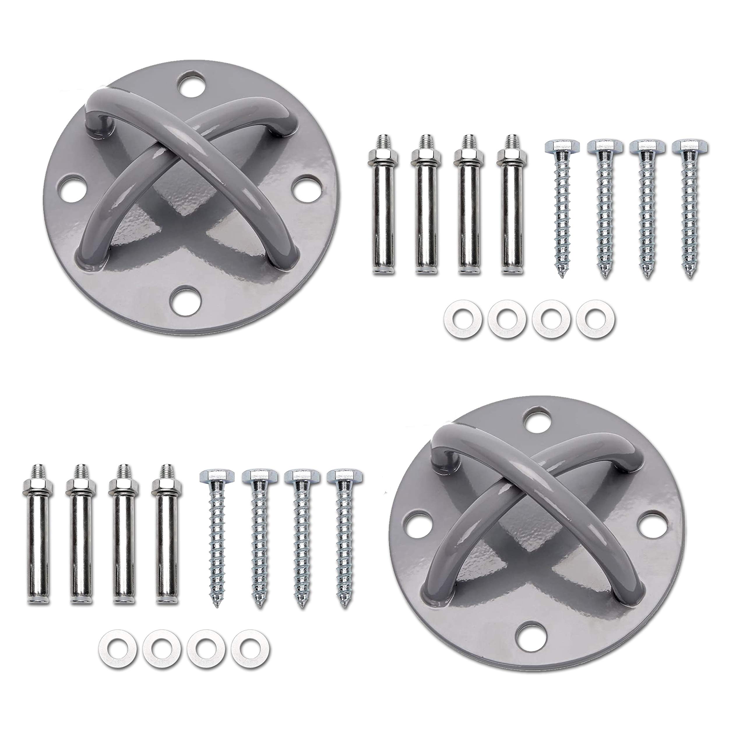 LORESO Wall Ceiling Anchor - Heavy Duty Mount Bracket for Trapeze Suspension Straps, Yoga Swings, Hammock, Boxing Punching Bags, Body Strength Gym Equipment and Battle Ropes