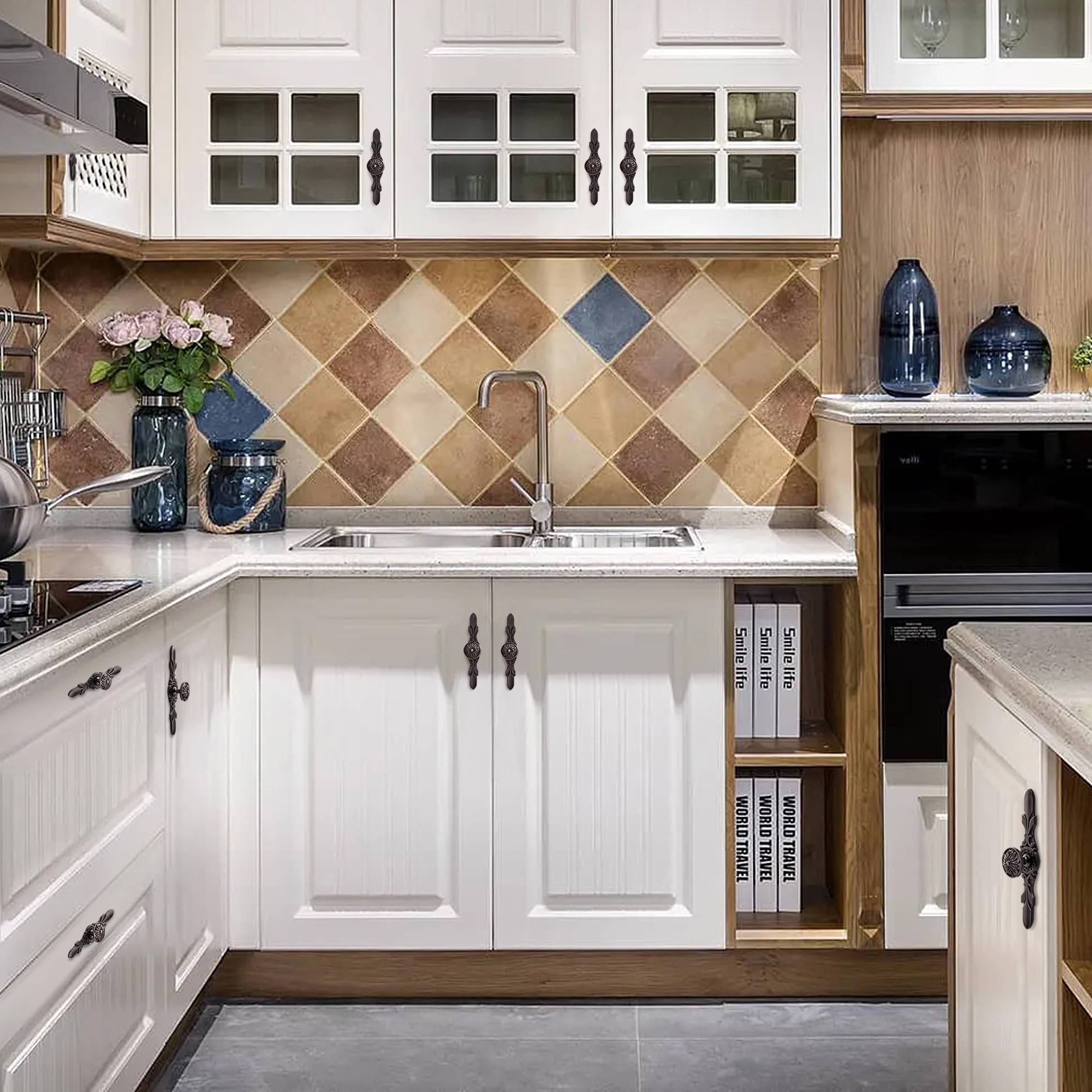 POIGNEE DE MEUBLE, BNG34--Boutons De Porte De Placard En Céramique