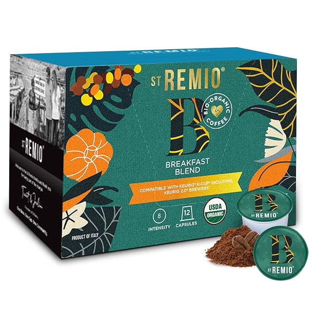ST REMIO Coffee Pods Single Serve Cups Medium Roast Compatible with Keurig K-Cup 2 0 Brewers USDA Organic