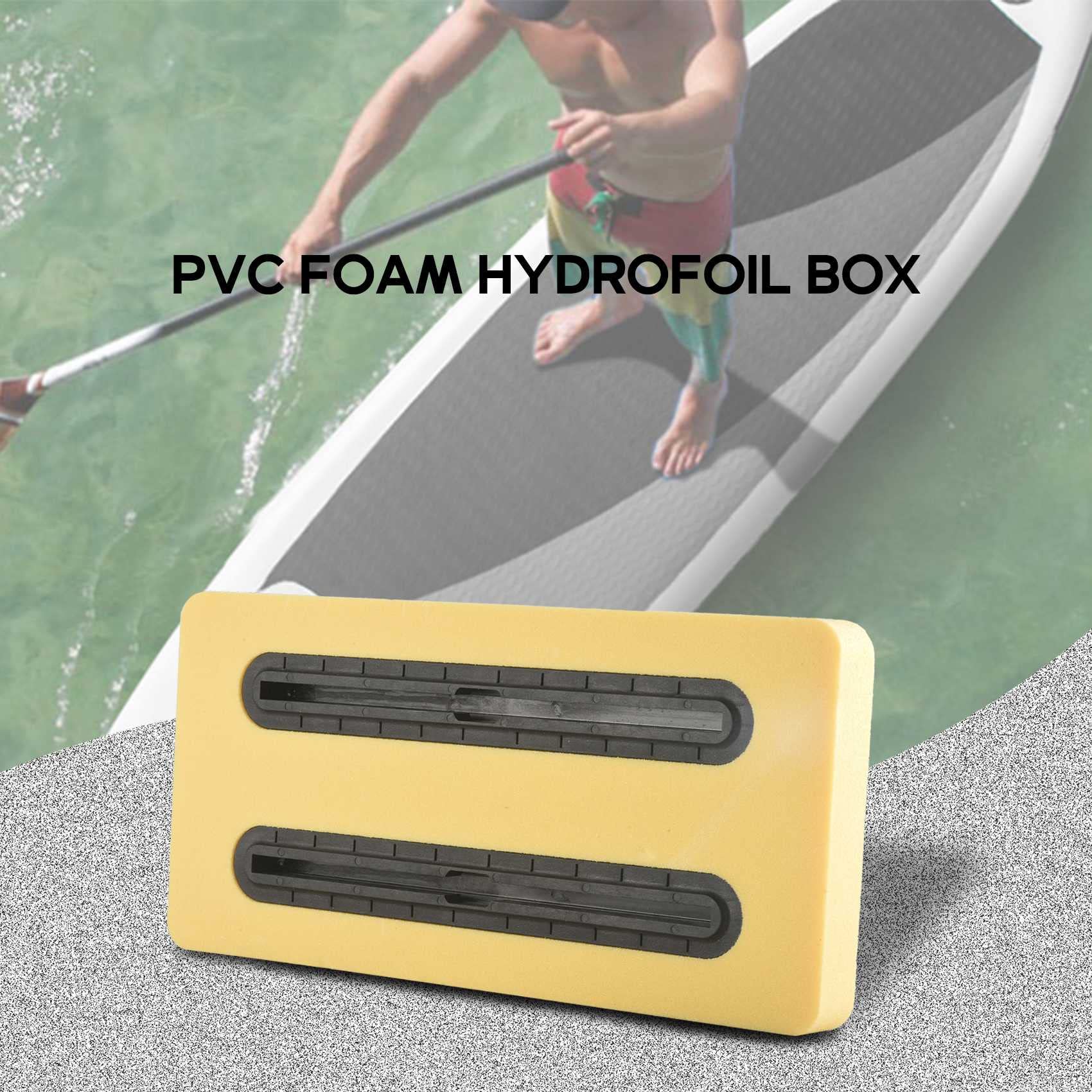 INTCHE Hydrofoil Rail Box Foil Box PVC Mousse Hydrofoil Box (Noir)