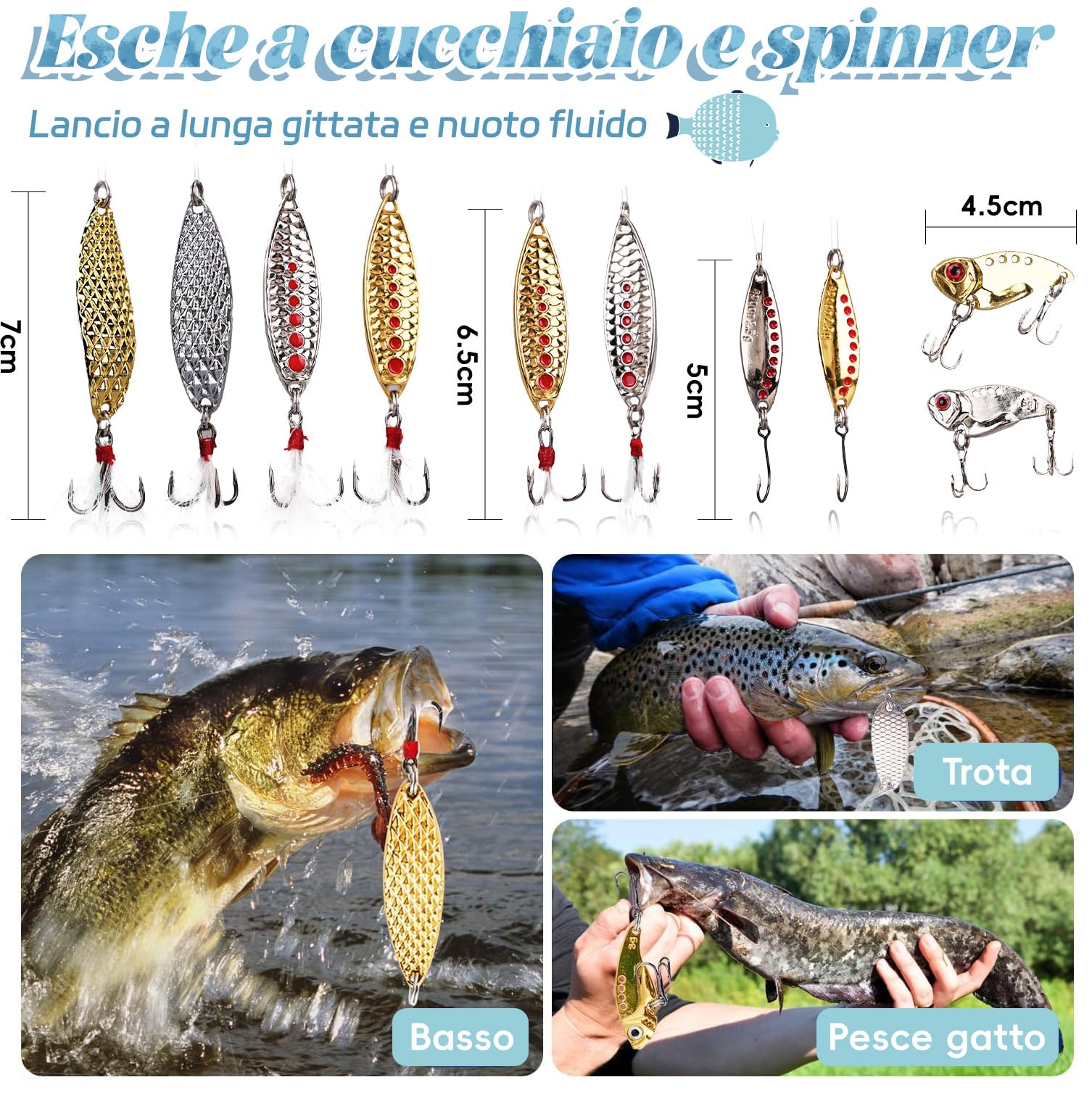 Calendario dell'avvento natalizio esche per la pesca set 24