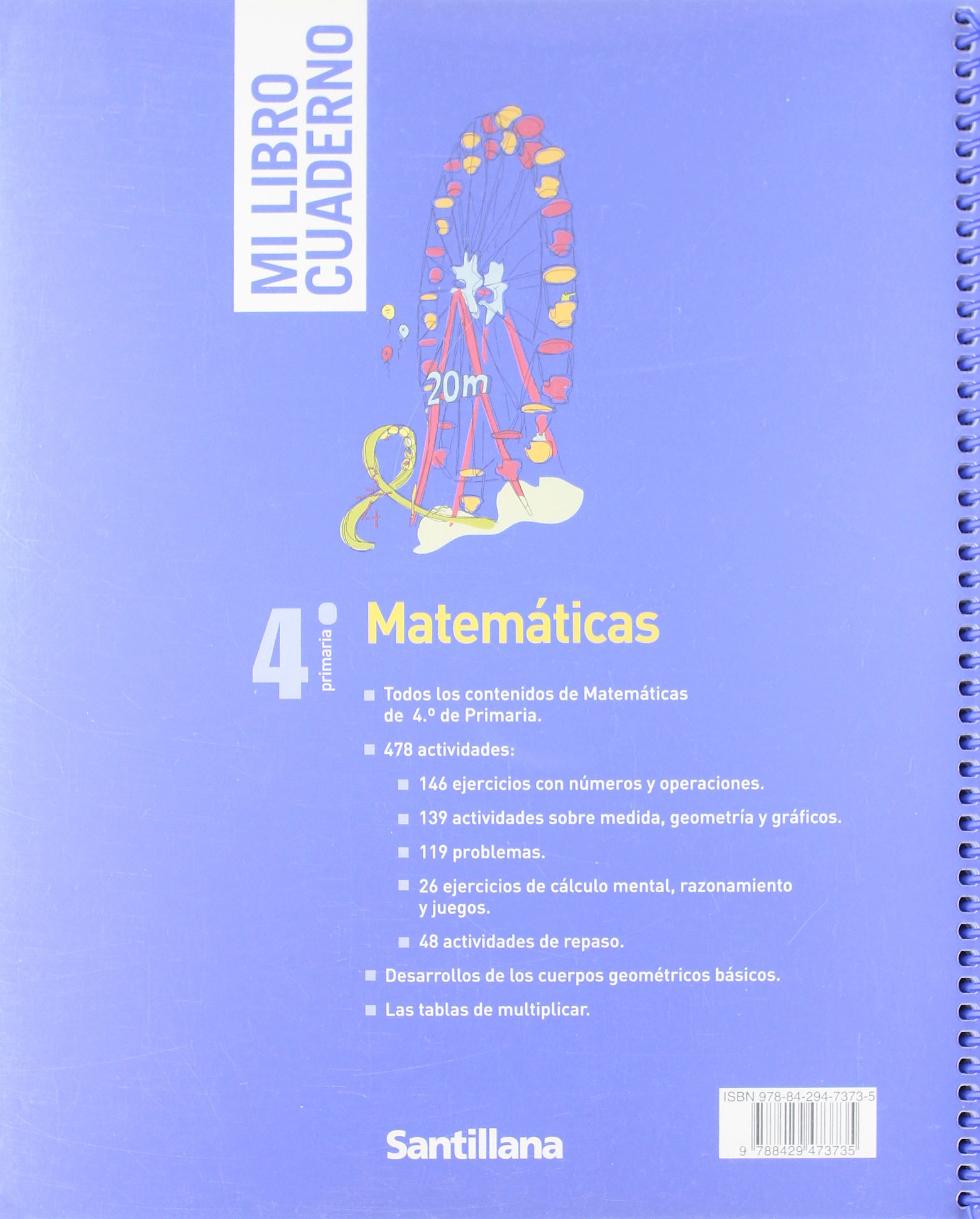 Mi Libro Cuaderno Matemáticas 4 PriMaría Santillana