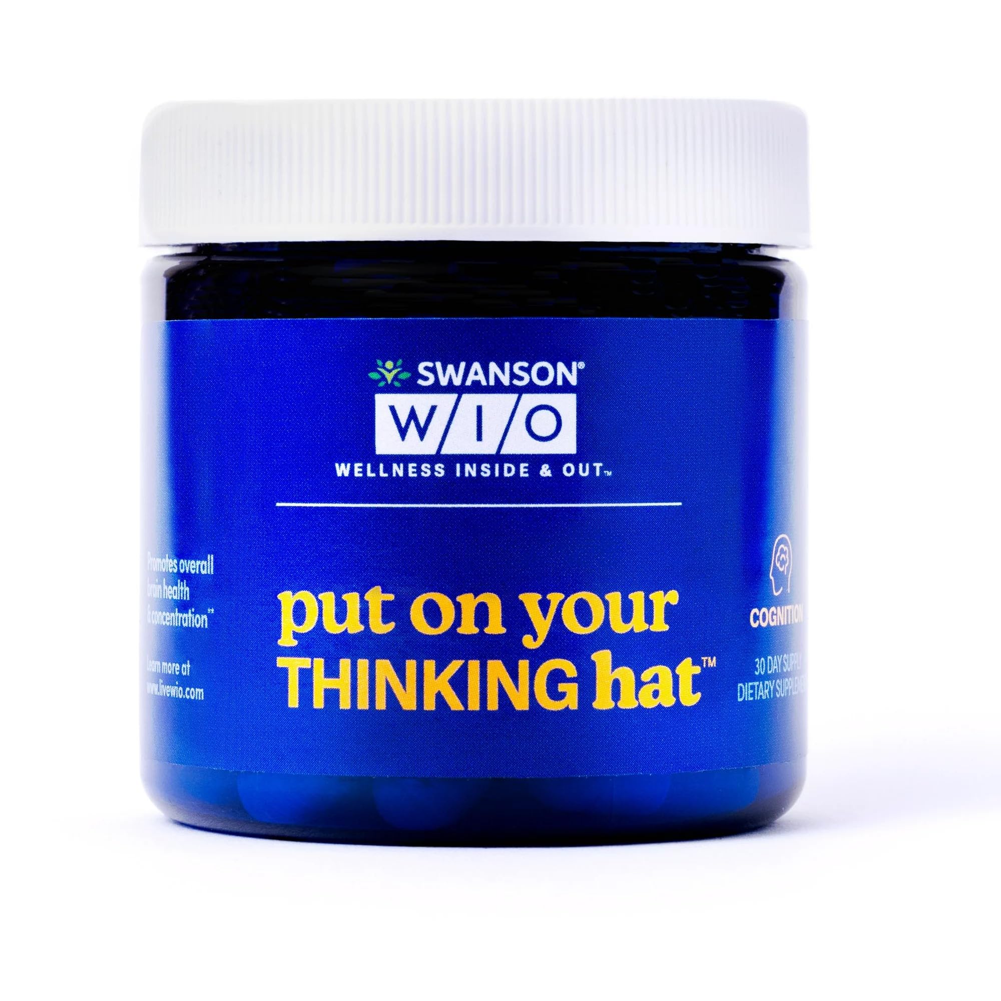 Swanson WIO Put on Your Thinking hat Brain Health, 30 Veggie Capsules