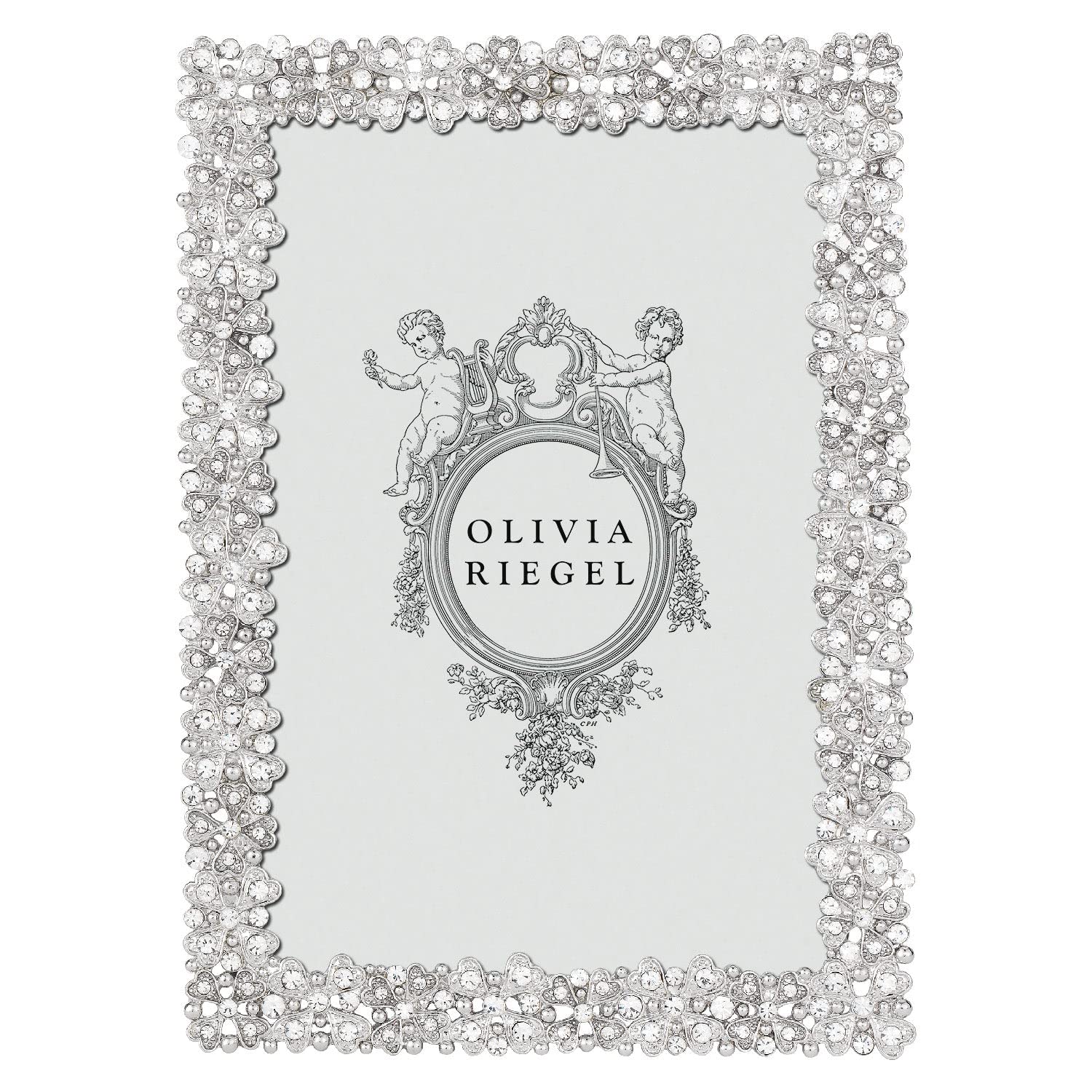 Evie Silver Austrian Crystal 4x6 Frame by Olivia Riegel - 4x6