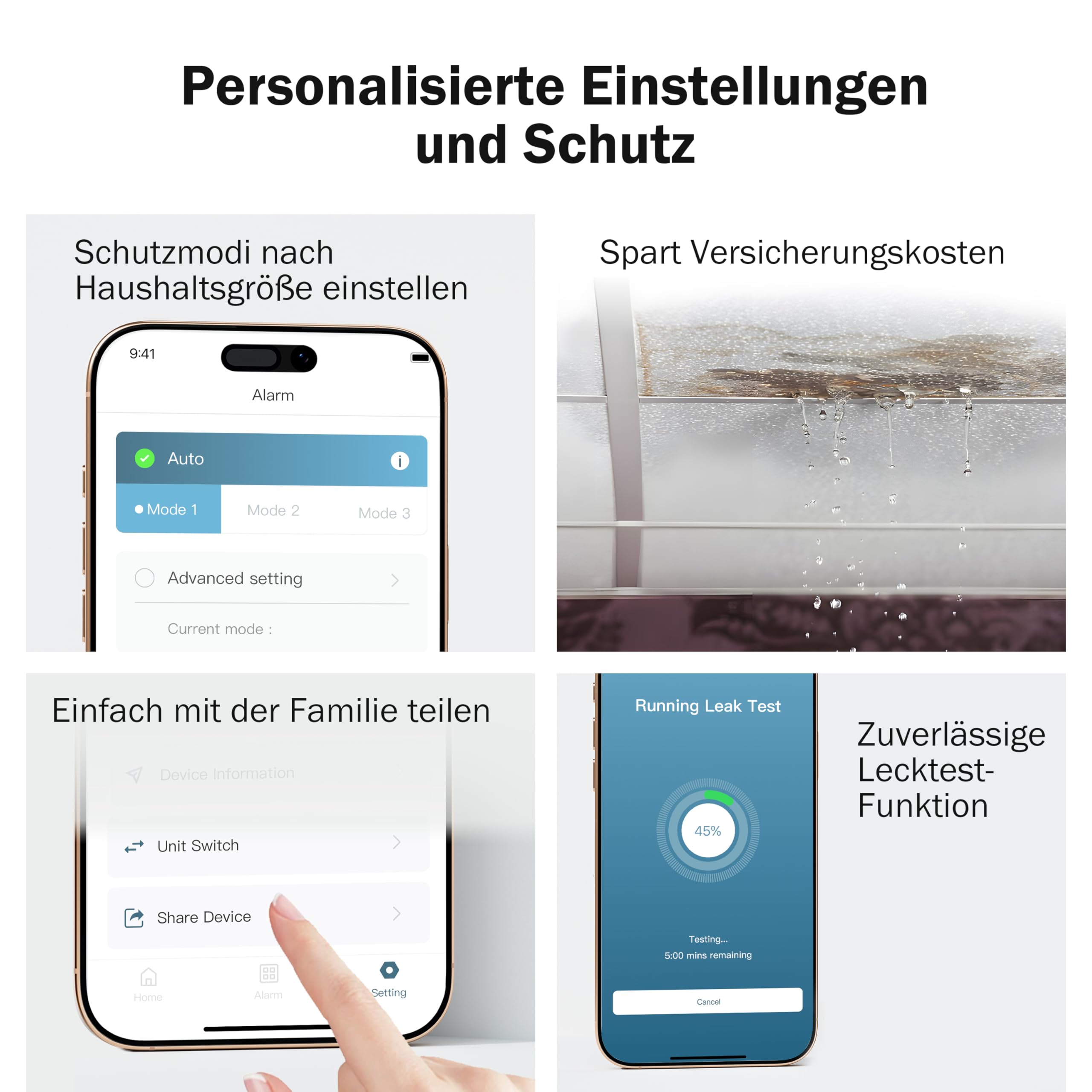 Frizzlife LP365 Wassermelder WLAN, Smart Wassermelder mit automatischer Abschaltung, App-Warnungen (2.4Ghz & 5Ghz), Wassersensor für Küche, Badezimmer, Keller, Wasserdicht nach IP67, 3/4" & 1" Rohre