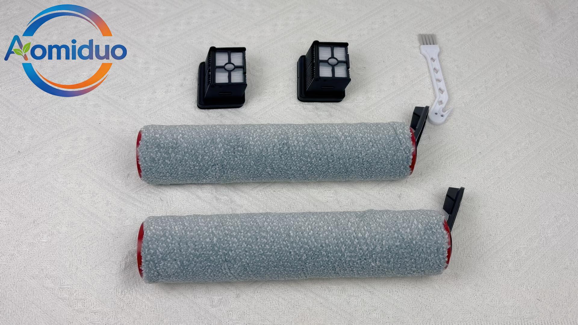 Image of Replacement Parts for Dreame Aero Pro, H12 Pro FlexReach Wet Dry Vacuum | NOT for H12 Pro. Fits Aero Pro, H12 Pro Gen2 / FlexReach / FlexLite. 2 Roller Brushes, 2 Filters & 1 Cleaning Brush