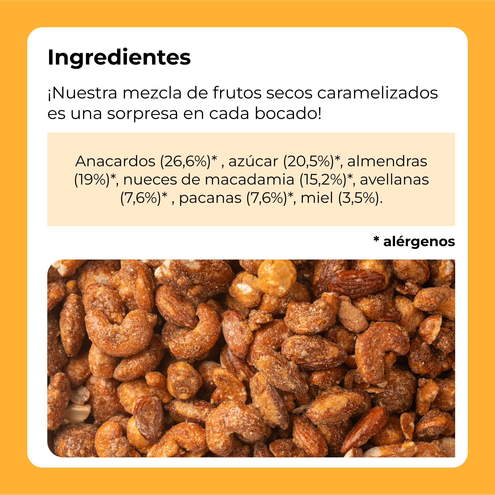 Mezcla de Frutos Secos 1Kg Caramelizadas con Miel Macadamia Pacanas Anacardos Avellanas Almendras Snack Dulce Sin OGM Sin Gluten Vegano