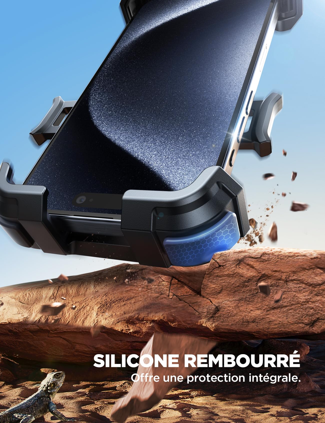JOYROOM Support Telephone Moto-[2024 Tige en Métal][[160 km/h Antichoc] Support Telephone Velo, Universel Guidon Holder pour iPhone 15 Pro Max Samsung S24 Tous Les téléphones 4.7-7"