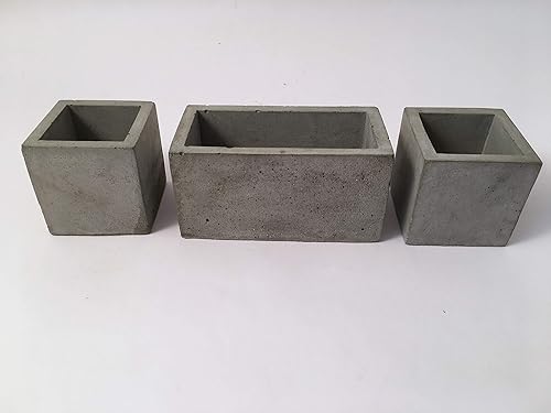 Miniatura 7 de Silicone mold 2" Small Cube Tray Storage Box Jewelry Box Geometric Mould Cast Concrete Plaster Succulent Candle Holder Square