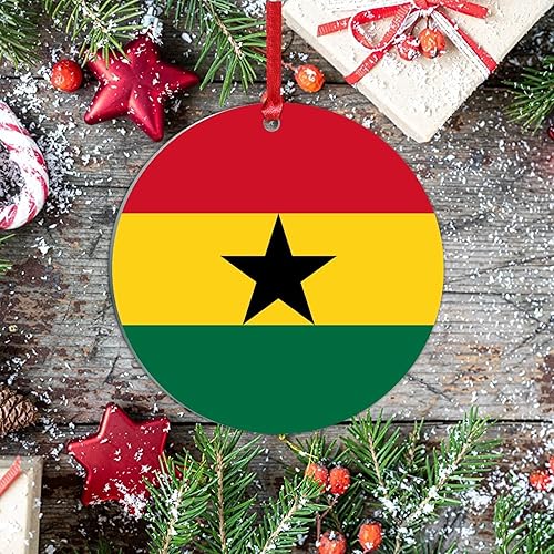 Miniatura 7 de Bandera de Ghana, adornos de Navidad, bandera nacional, decoraciones de Navidad, regalo de Navidad, adorno acrílico de Navidad, decoración de árbol