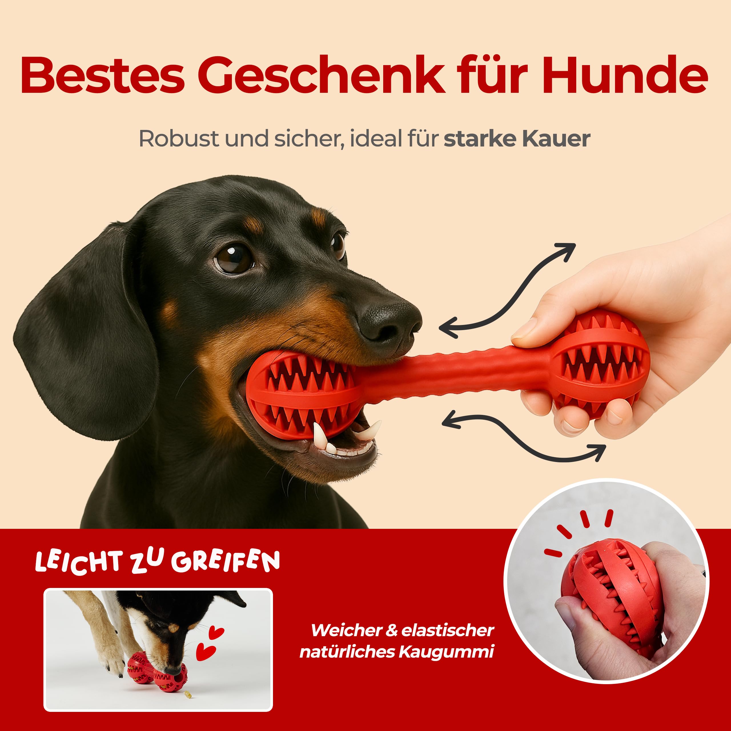 JAYU PET Zahnbürstenspielzeug Hundekauspielzeug für Aggressive Kauer, langlebiges Zahnkauen für kleine und mittelgroße Hunde, Zahnreinigungsspielzeug, um sie zu beschäftigen, Plaque und Zahnstein zu | Aggressive Kauer, langlebiges Zahnspielzeug, Zahnreini