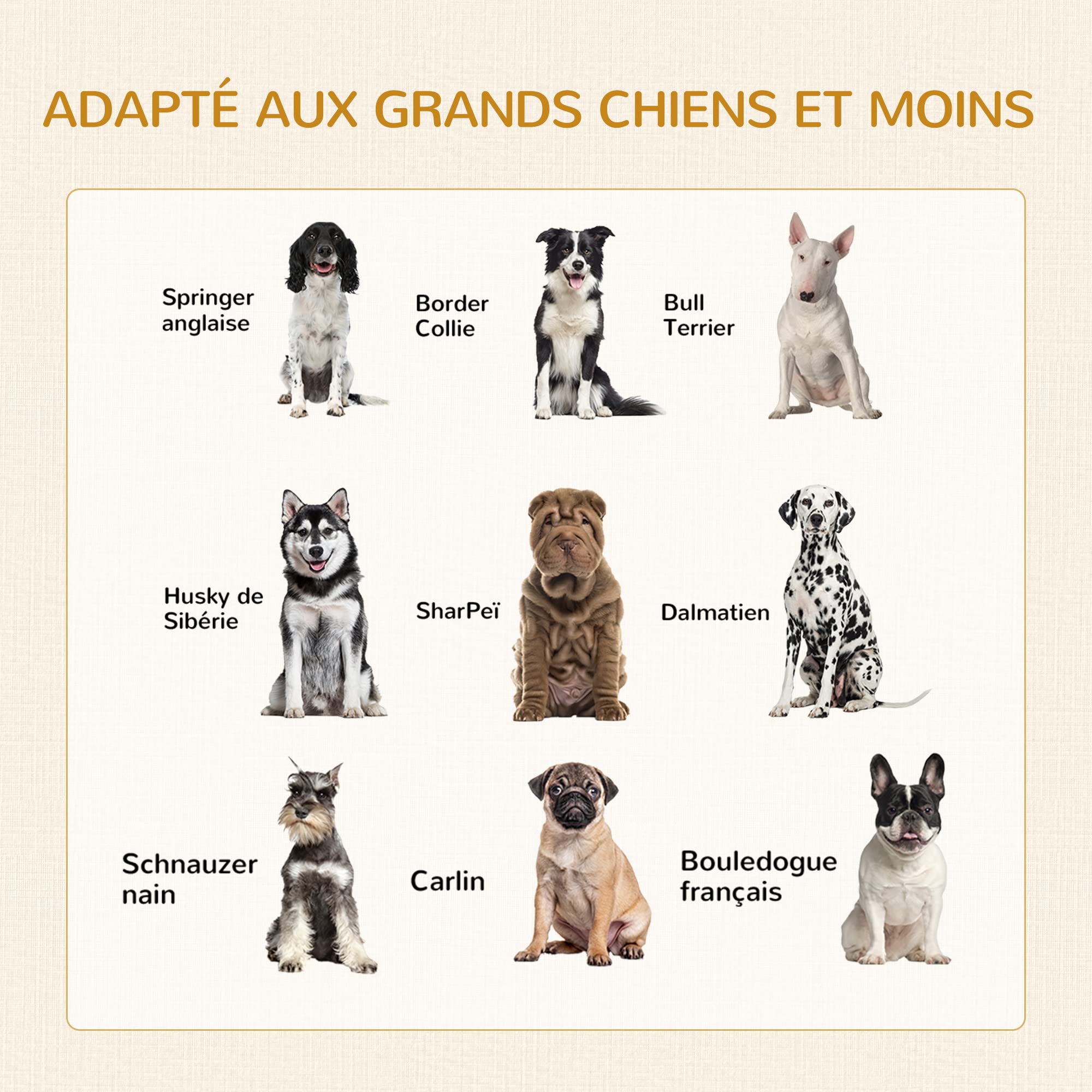 PawHut Cage pour Chiens Interieur, Table d'appoint, Cage Chien de Taille Grand avec 2 Portes, Coussin Amovible, Plateau, résistants aux morsures, 94 x 60 x 71,5 cm, Aspect Bois