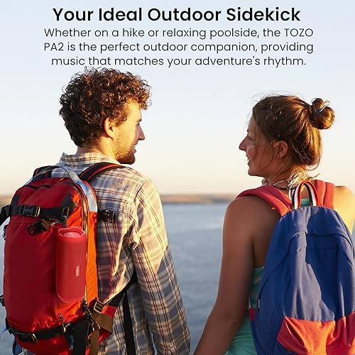 Miniatura 5 de TOZO Altavoz Bluetooth PA2 con controladores duales y diafragmas de graves duales, sonido estéreo fuerte de graves profundos, tiempo de reproducción
