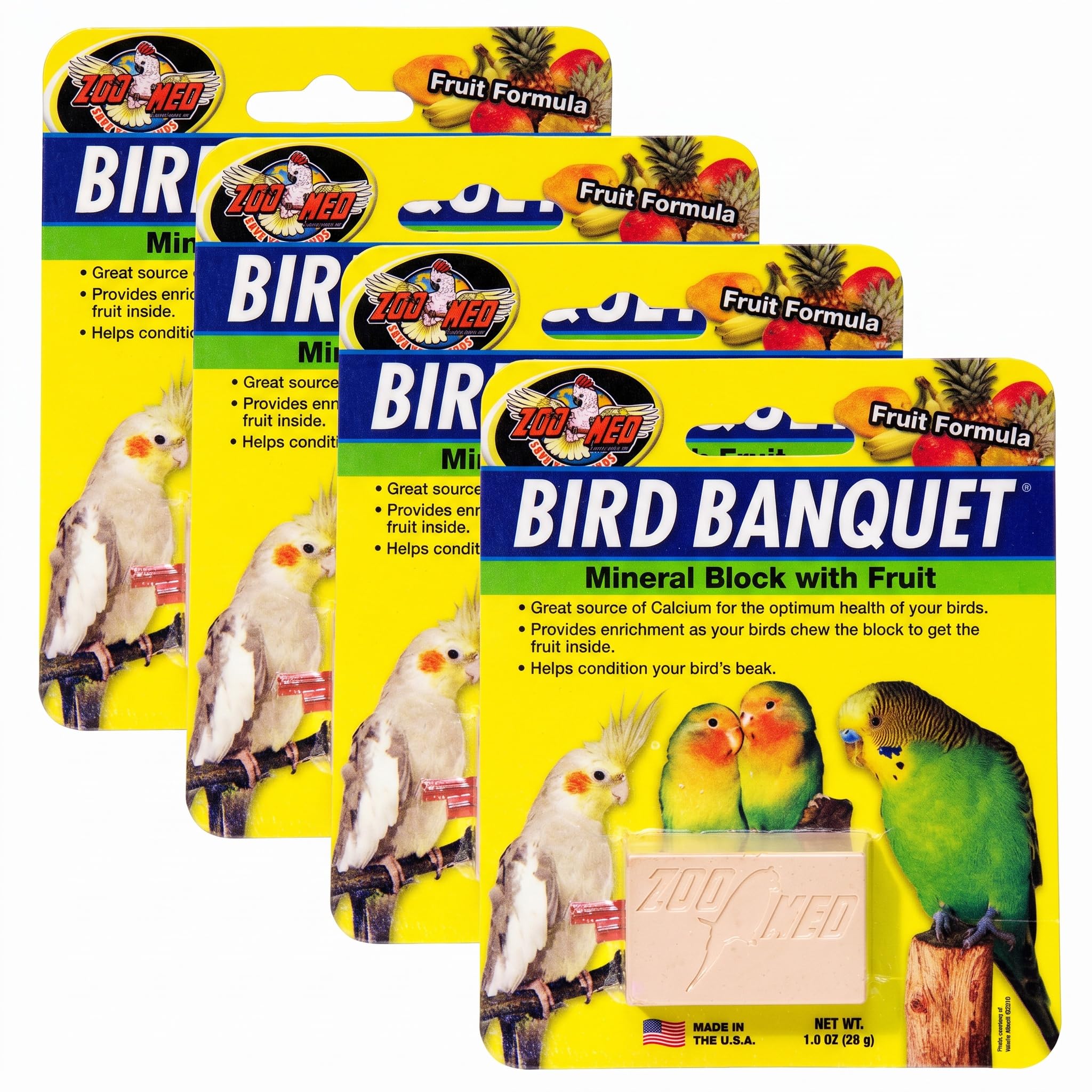 Zoo Med Fruit Bird Banquet Block Small (Pack of 4)