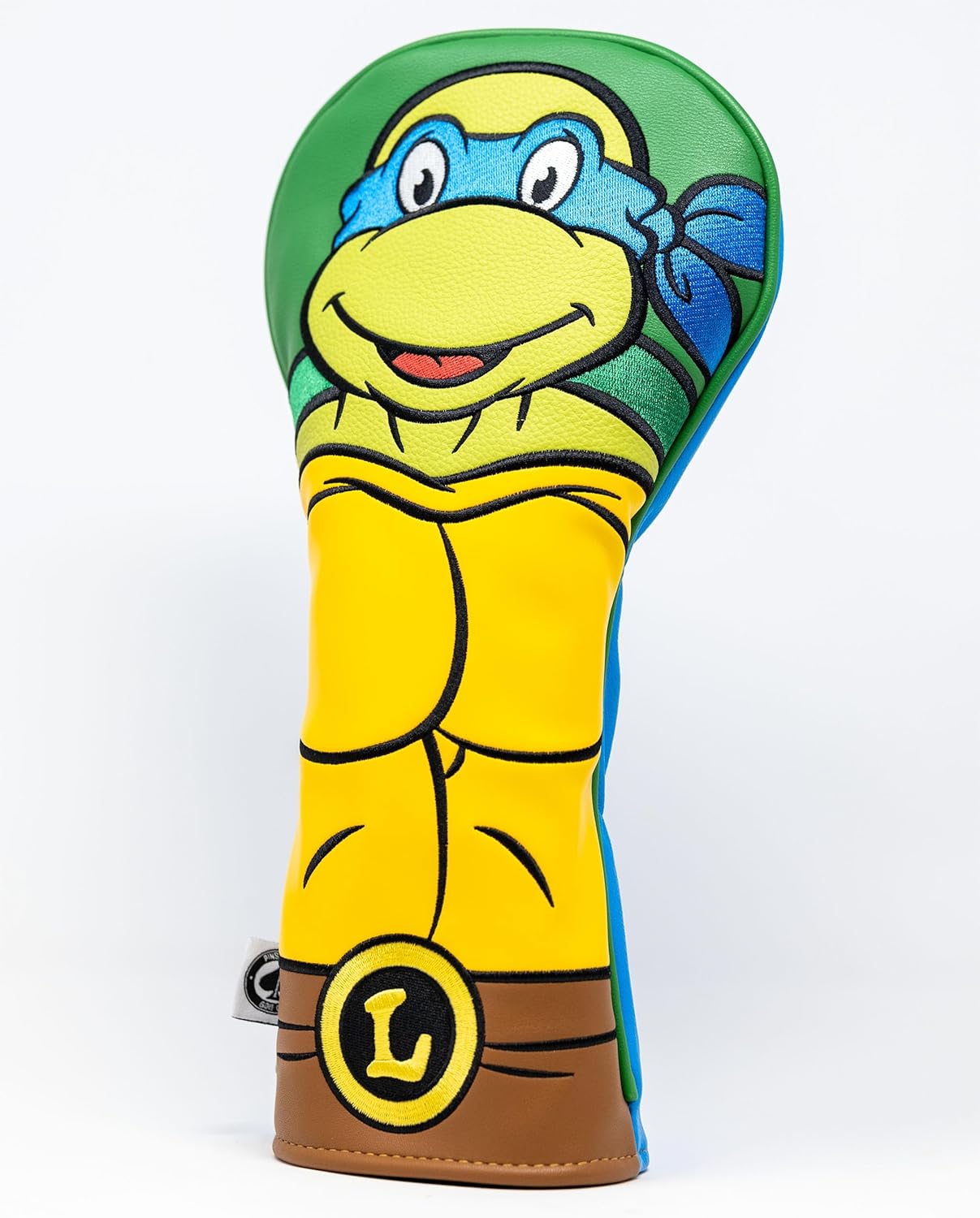 Pins & Aces TMNT Driver Head Cover - Premium, Hand-Made Leather Headcover - Teenage Mutant Ninja Turtle Heads, Tour Quality Golf Club Cover - Style and Customize You Golf Bag