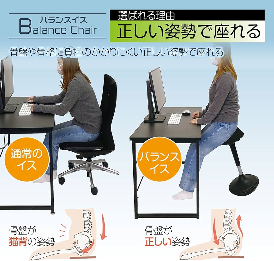 Amazon｜SMART家具 姿勢矯正 椅子 腰痛 バランスチェア