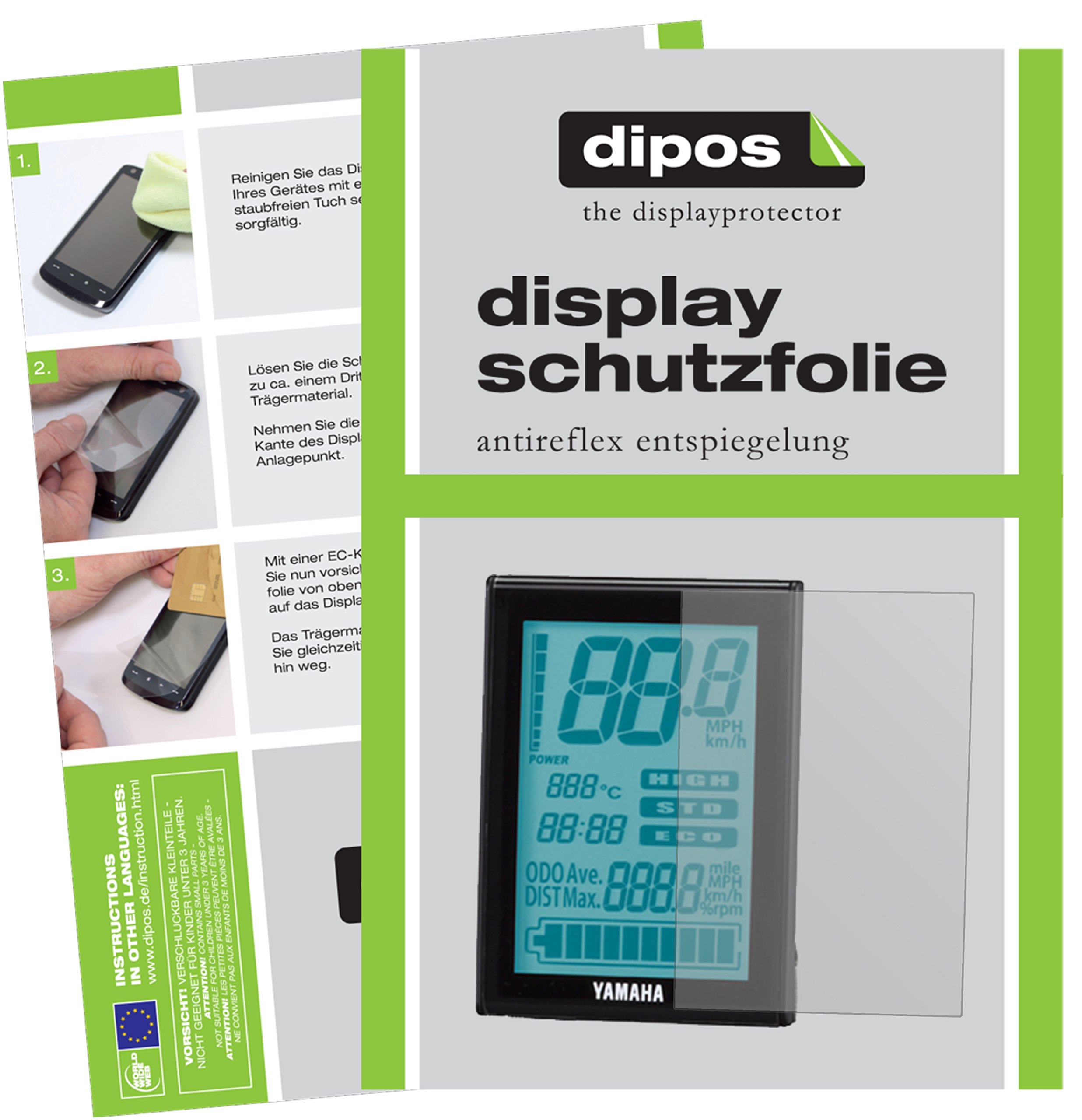 6x Films Protecteurs Anti-Reflets BROTECT Pour Écran LCD Yamaha (E-Bike Display)