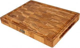 B4K Küchenbrett Eiche Stirnholz 40 × 30 × 4 cm Stirnholz-Schneidebrett