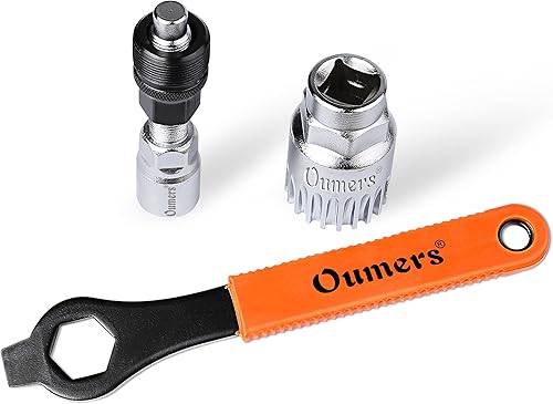 Oumers Extractor de manivela de bicicletaremovedor de brazo y removedor de soporte inferior con llave inglesallave de 0.630 in. Kit de herramientas