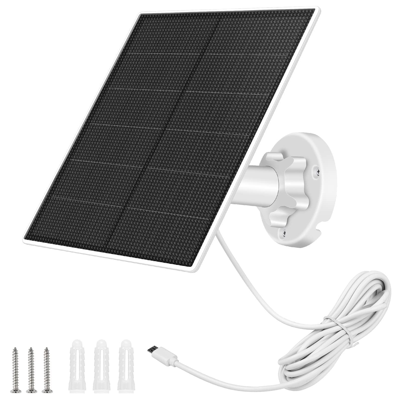 Sponsored Ad – Excefore Solar Panel Charger for Security Cameras,5W USB Solar Panel for DC 5V Security Camera,Micro USB & USB-C Port Solar Panel,IP65 Waterproof, 360° Adjustable Mounting