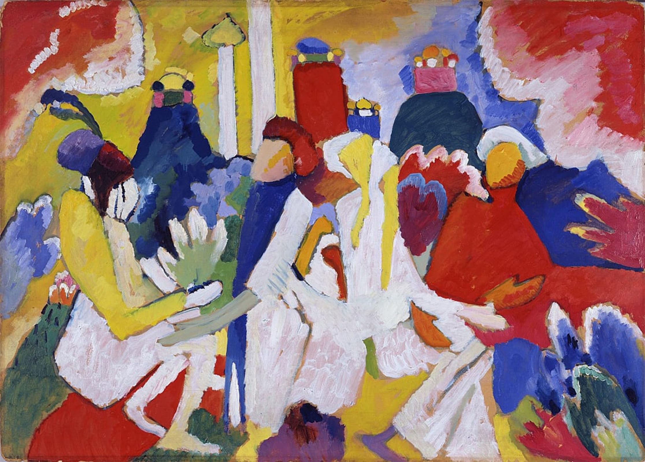 ARTXLXXBN Famous Painting Art Wall Decor Abstract Art Picture Orientalby Wassily Kandinsky Animal Pictures for Home Decor 60x90cm