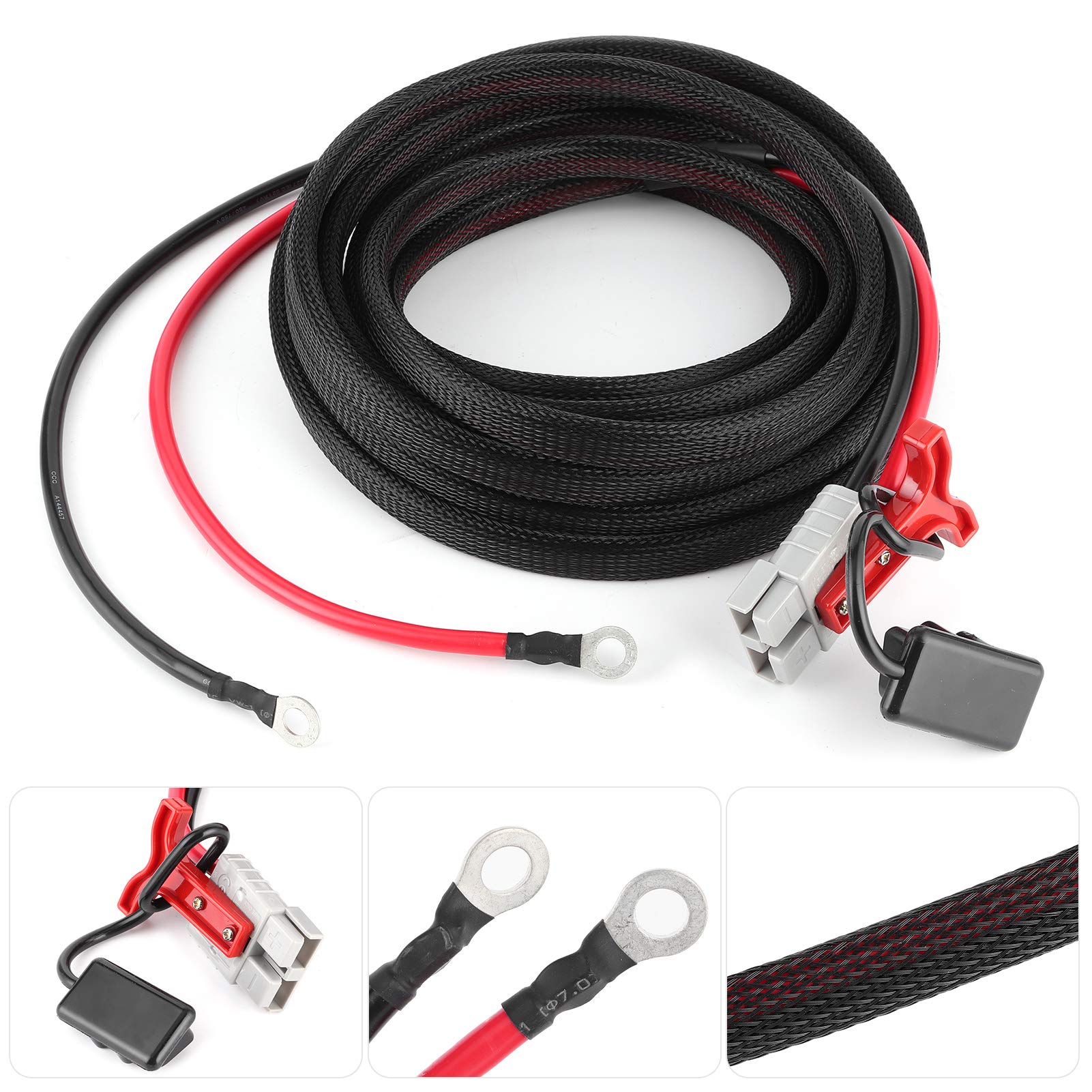 Kabel Połączeniowy z wtyczką Akumulatora O Długości 19,7 M, 600 W, 50 A, SMH do Przewodu Zasilającego Typu O, do Samochodów Kempingowych Kempingowych. Złącze z Kablem Połączeniowym