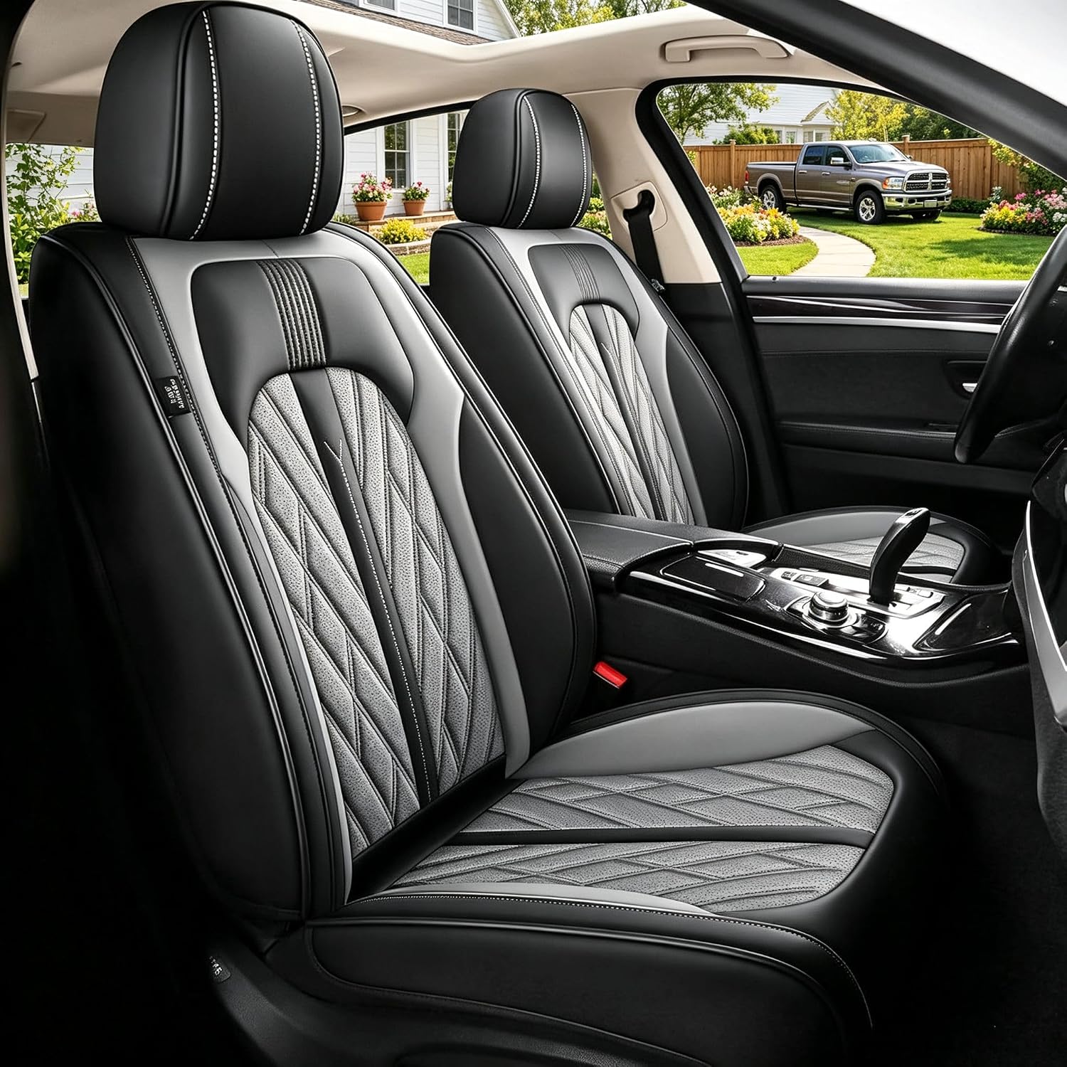 TTX LIGHTING Custom-Fit Seat Covers for Nissan Frontier (2007–2026) — Full Set Faux Leather
