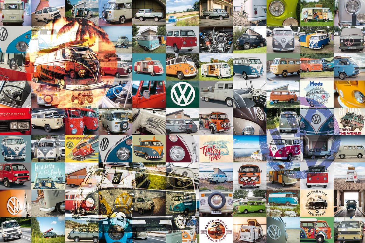 Ravensburger - Puzzle Adulte - Puzzle 3000 pièces - 99 VW Combi Moments - Adultes et Enfants à partir de 14 Ans - Puzzle de qualité supérieure fabriqué en Europe - 16018