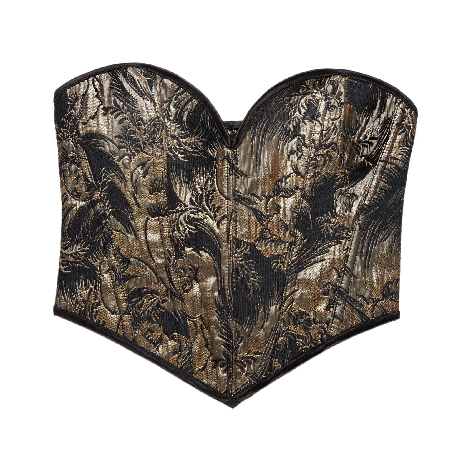 Generisch Corsetto da donna con motivo floreale, aderente, senza maniche, elegante, sagomato, motivo floreale, senza spalline, elegante, versatile