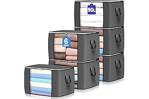 90L Large Blanket Storage Bags with Zippers for Closet