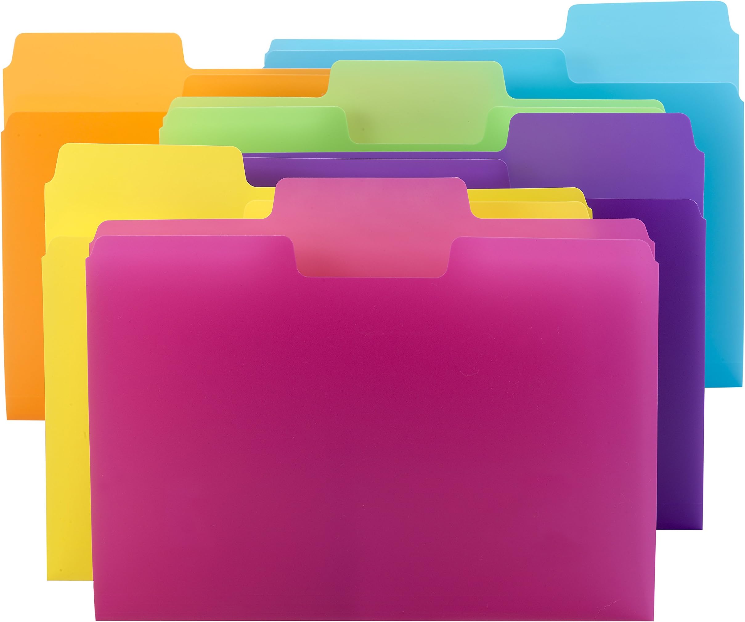 Smead SuperTab File Folder, Oversized 1/3-Cut tab, Letter Size, Poly