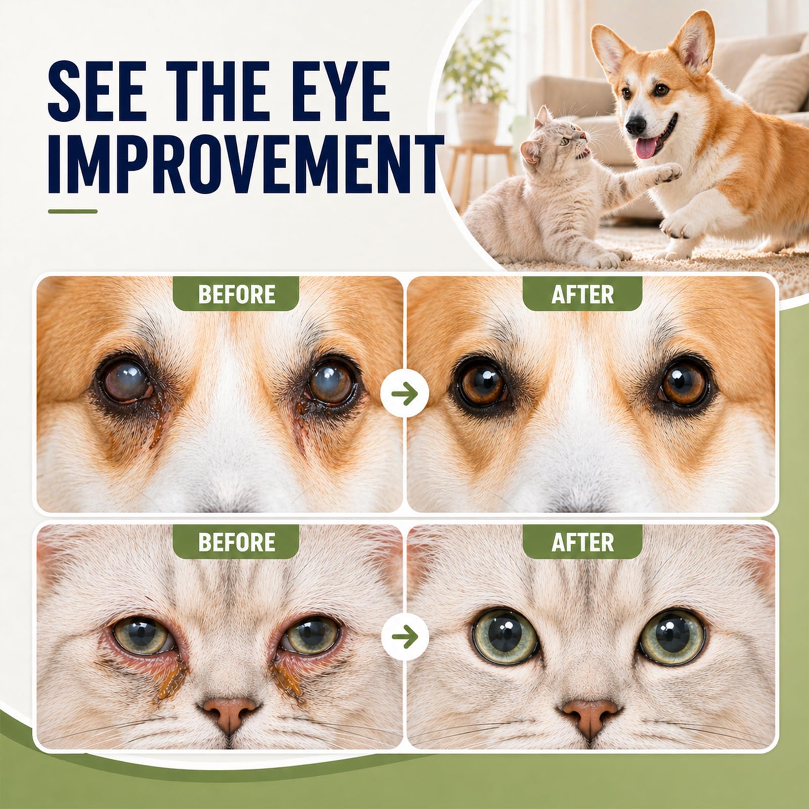 Dog Cataract Eye Drops for Dogs & Cats, Hydrating Pet Eye Wash & Lubricating Drops for Cloudy, Dry, Itchy & Watery Eyes, Not for Human, Gentle Daily Eye Care for Tear Stain Cleaning Support, 30 mL — Amazon image 6