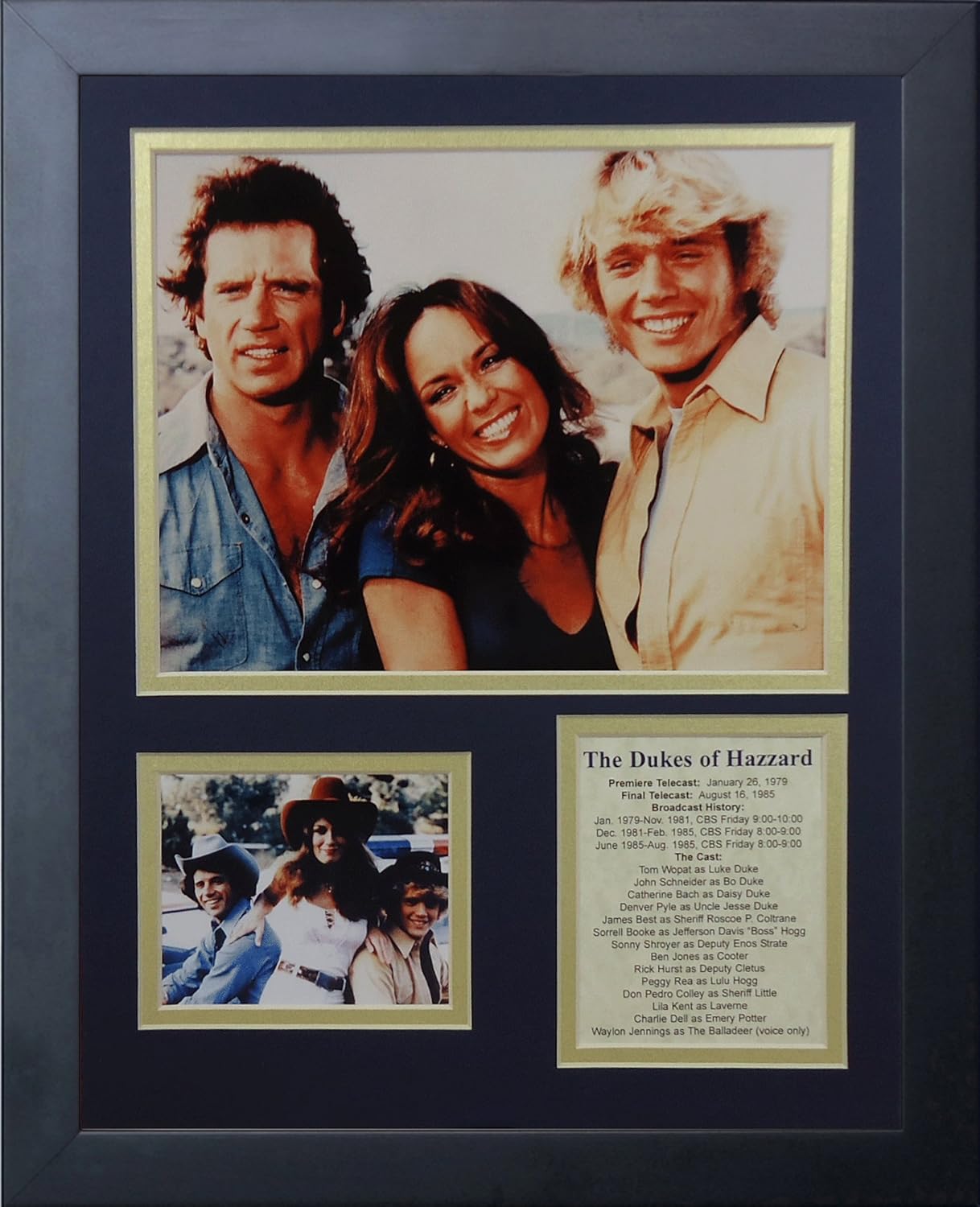 Legends Never Die "The Dukes of Hazzard Framed Photo Collage, 11 x 14-Inch