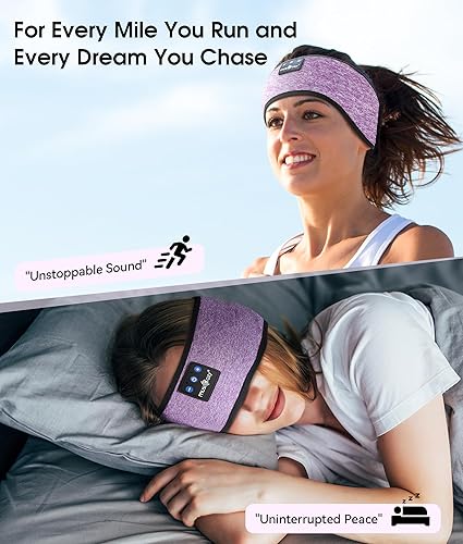 Miniatura 10 de MUSICOZY Bluetooth 5.2 Headband Sleep Headphones Headband Headphones Sports Wireless Music Earphones Eye Mask Earbuds for Workout Running Travel