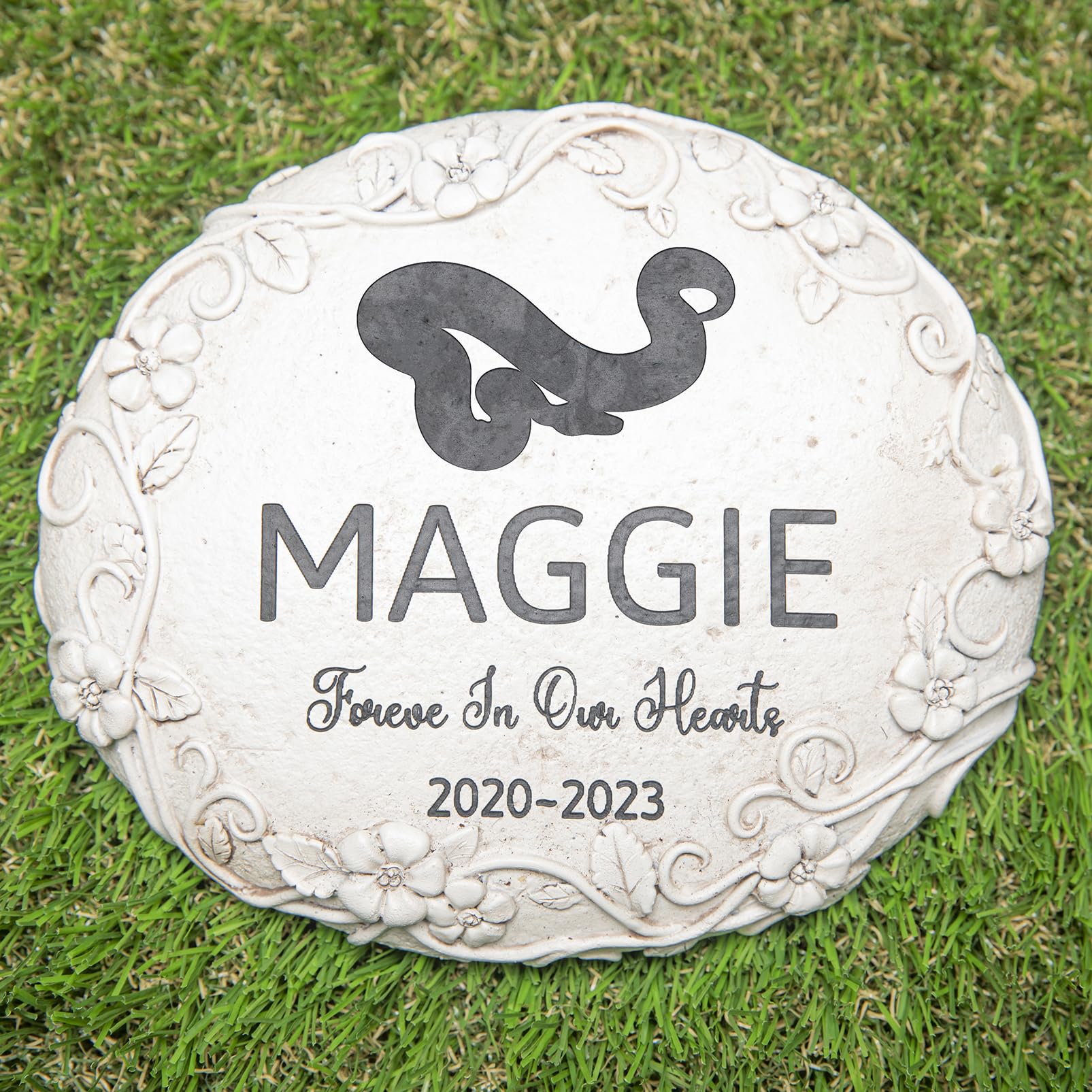 HENTOL Personalized Snake Memorial Stone - Pet Grave Marker, Headstone, Tombstone, Gravestone, and Memorial Gifts