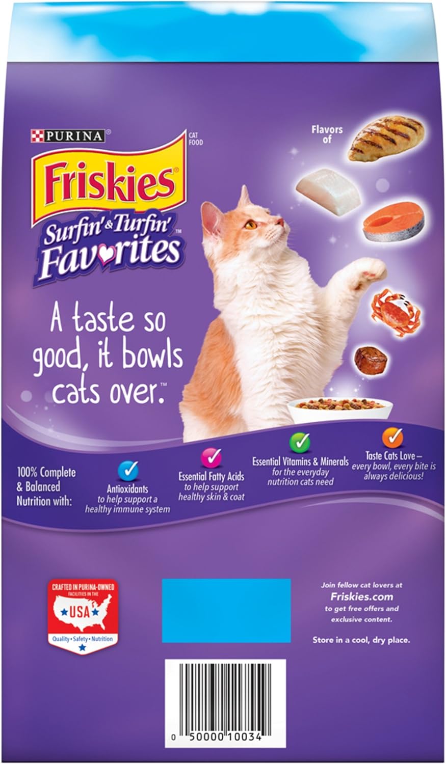 Purina Friskies Dry Cat Food, Surfin' & Turfin' Favorites - (6) 3.15 lb. Bags