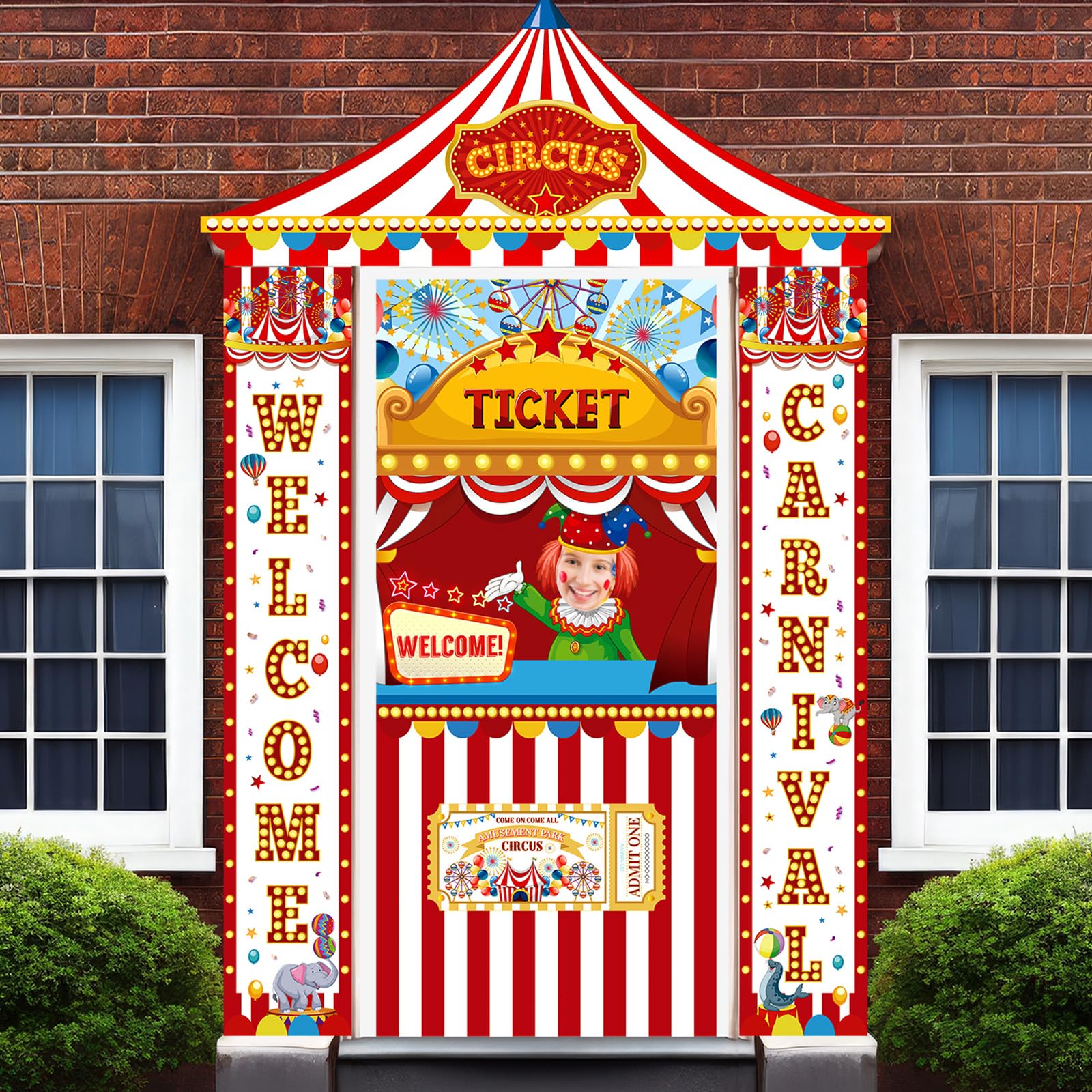Décoration d'anniversaire pour fête sur le thème du cirque et carnaval effrayant Patelai