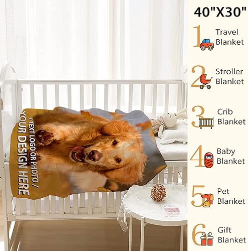 Miniatura 3 de Manta personalizada para mascotas con foto y nombre, manta de texto con imagen personalizada para Año Nuevo, cumpleaños, novio, papá, mamá, amigos,