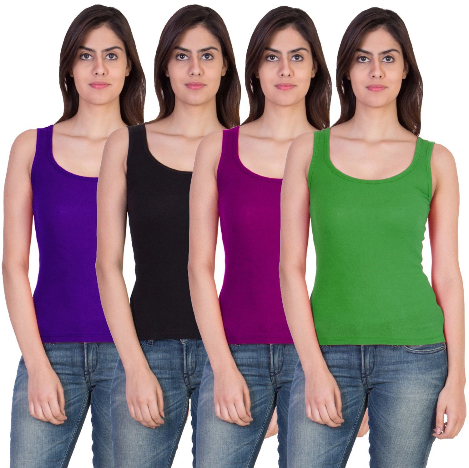 17hills Combo of 4 Tank Top Vest Camisole Sando for Women-picture-17