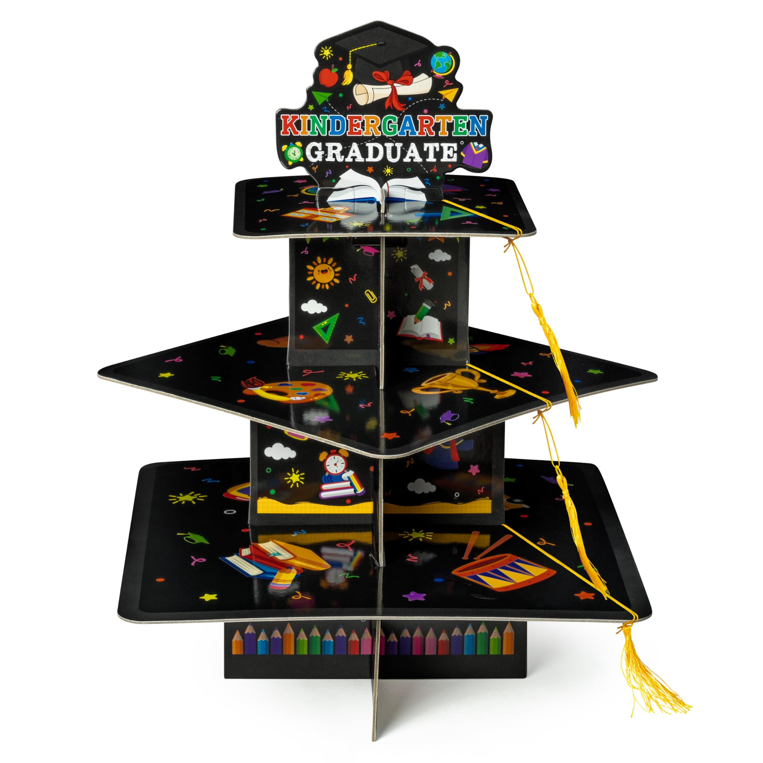 Amazon.com | Haooryx Kindergarten Graduation Cupcake Stand - 3