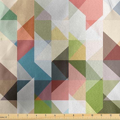 Miniatura 154 de Lunarable Tela suculenta de The Yard, flores en acuarela estilo pintura coloridas flores de primavera tema de jardinería, tela de microfibra