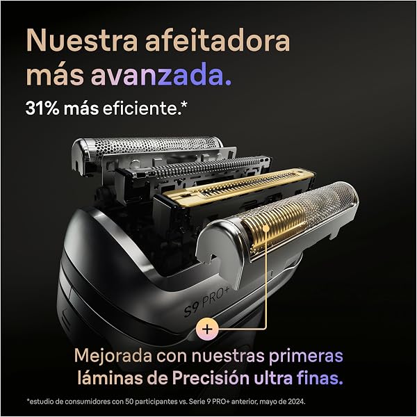 Braun Afeitadora Eléctrica Hombre Series 9 Pro+, Máquina de Afeitar Barba en Seco Y en Mojado con Tecnología 5+1, 60 Min de Uso, 1 Cabezal Extra, Base de Carga, Estuche de Viaje, 9617PSI, Plata - 5