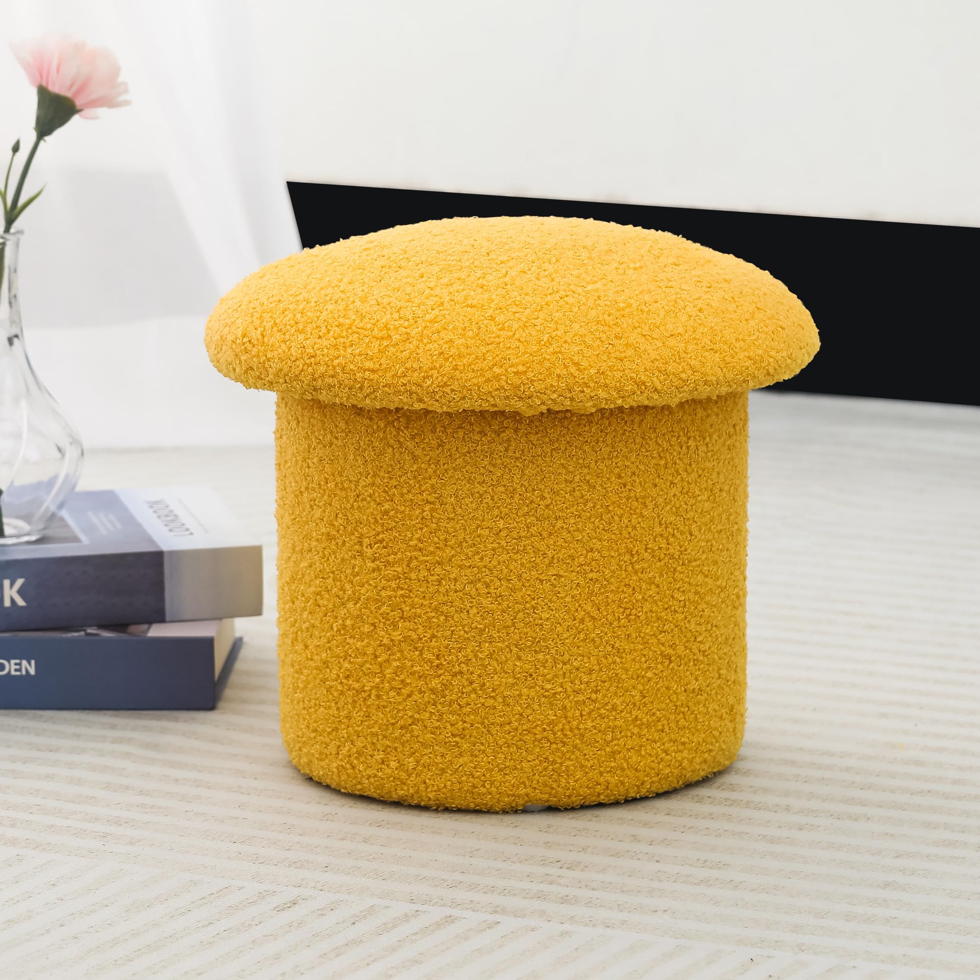 DECO DE VILLE Faux Fur Ottoman