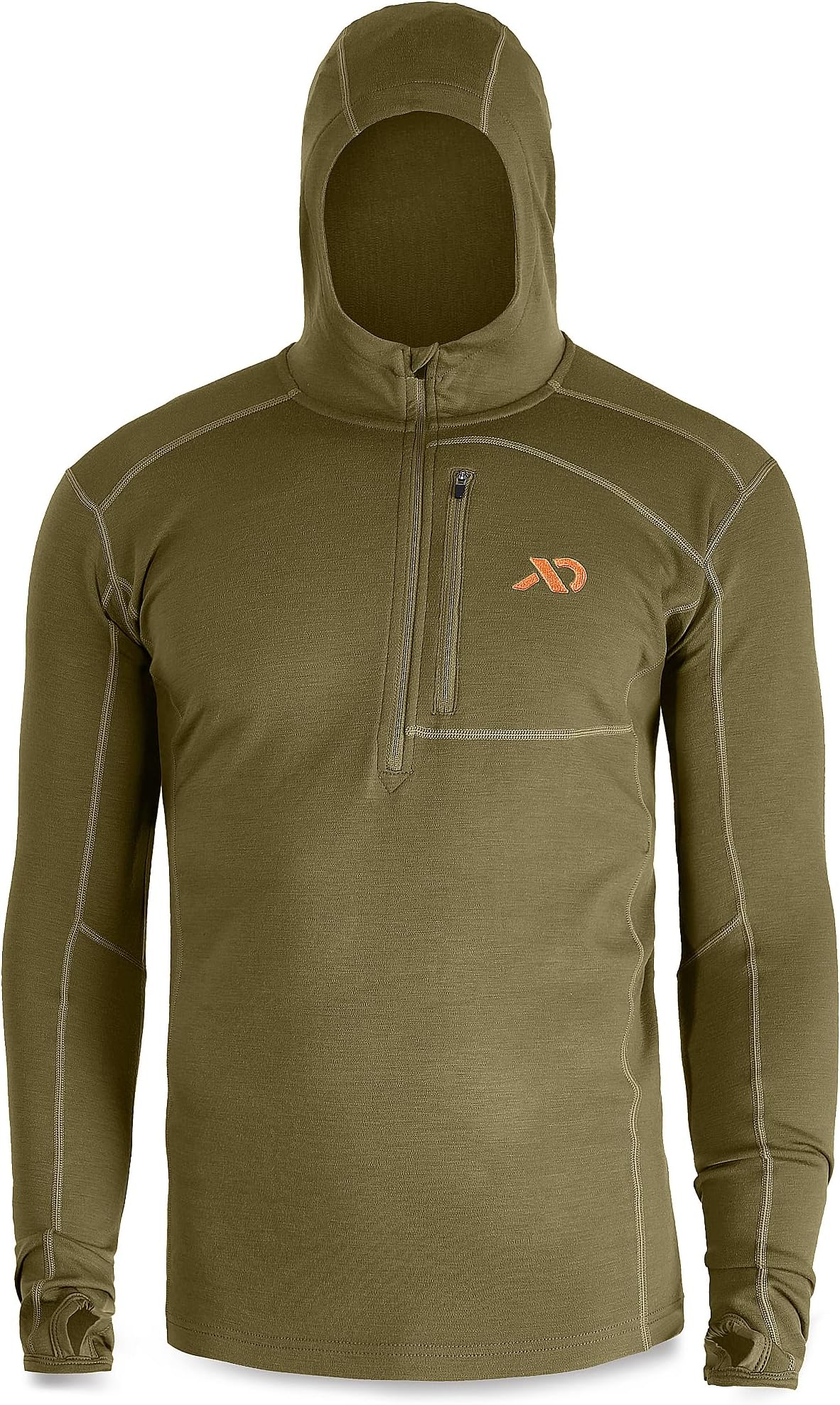 First Lite Men's Kiln Hoody - Merino Wool Midweight Camo Hunting Base Layer